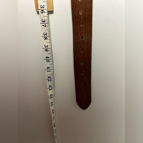 American Living Genuine Brown leather Buckle Belt Size L WOMENS unisex - Picture 11 of 12